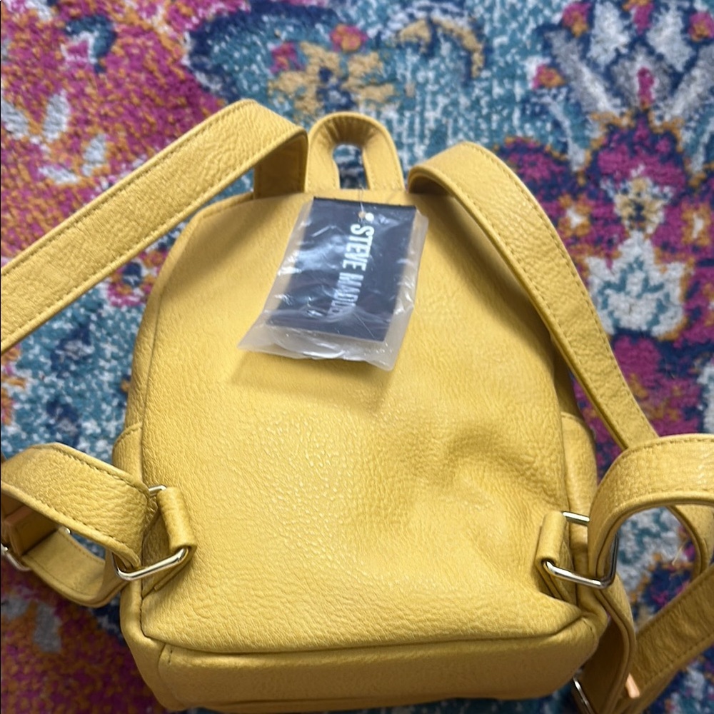 Steve Madden Yellow Textured Backpack - Picture 2 of 2